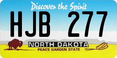 ND license plate HJB277