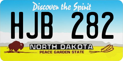 ND license plate HJB282