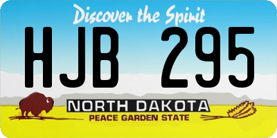 ND license plate HJB295