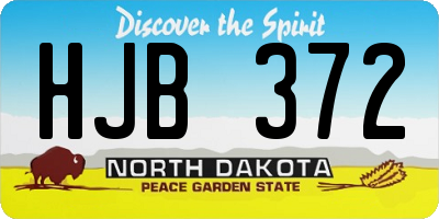 ND license plate HJB372