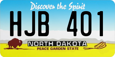 ND license plate HJB401