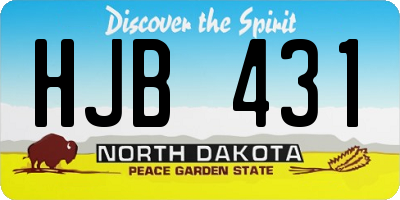 ND license plate HJB431