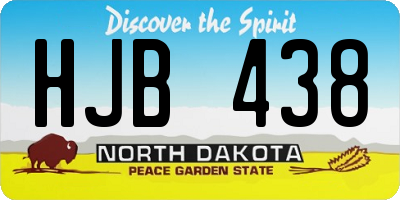 ND license plate HJB438