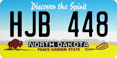 ND license plate HJB448