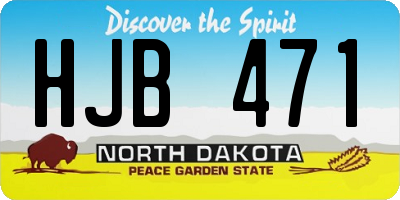 ND license plate HJB471