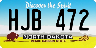 ND license plate HJB472