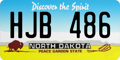 ND license plate HJB486
