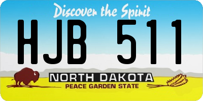 ND license plate HJB511