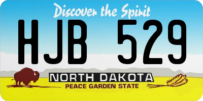 ND license plate HJB529