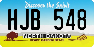 ND license plate HJB548