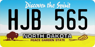 ND license plate HJB565