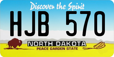ND license plate HJB570