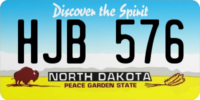 ND license plate HJB576