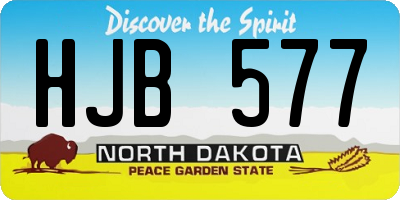 ND license plate HJB577
