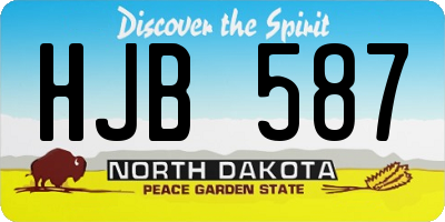 ND license plate HJB587