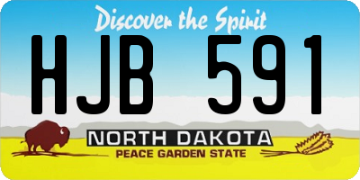ND license plate HJB591