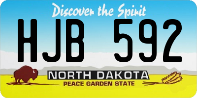 ND license plate HJB592