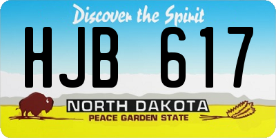 ND license plate HJB617