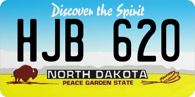 ND license plate HJB620