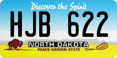 ND license plate HJB622