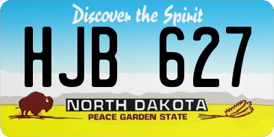 ND license plate HJB627