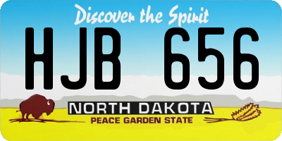 ND license plate HJB656