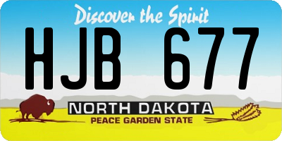 ND license plate HJB677