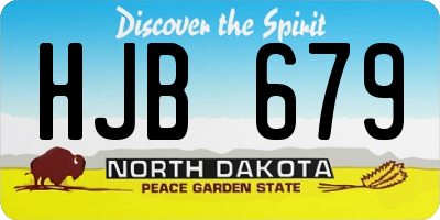 ND license plate HJB679