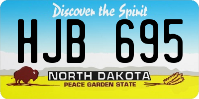 ND license plate HJB695