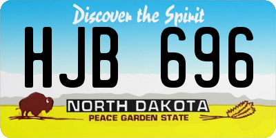 ND license plate HJB696