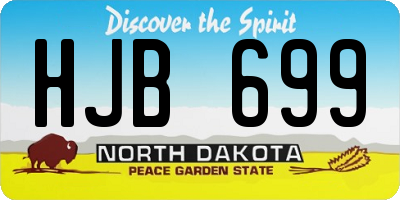 ND license plate HJB699