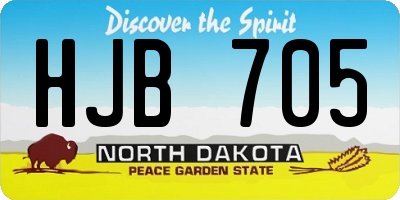 ND license plate HJB705