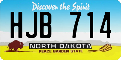 ND license plate HJB714