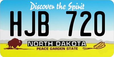 ND license plate HJB720
