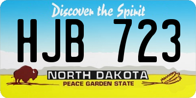 ND license plate HJB723