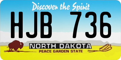 ND license plate HJB736