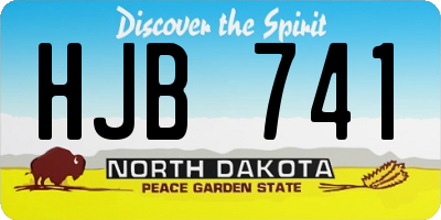 ND license plate HJB741