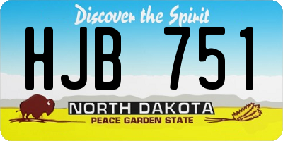 ND license plate HJB751
