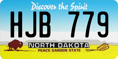 ND license plate HJB779