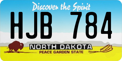 ND license plate HJB784