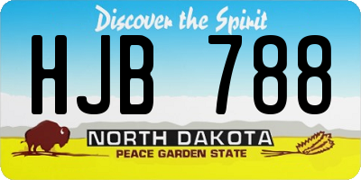 ND license plate HJB788