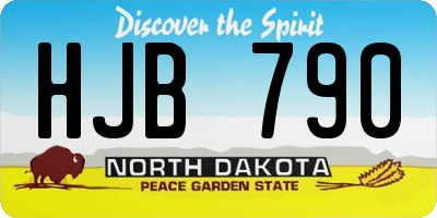 ND license plate HJB790