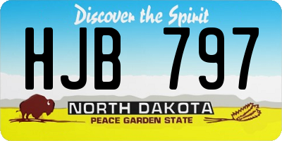ND license plate HJB797