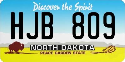 ND license plate HJB809
