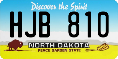 ND license plate HJB810