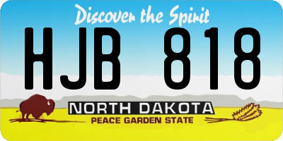 ND license plate HJB818