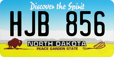 ND license plate HJB856