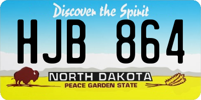 ND license plate HJB864