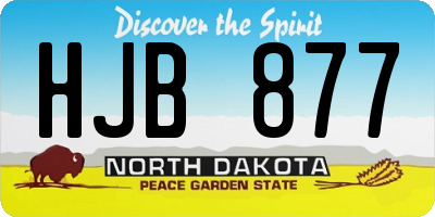 ND license plate HJB877