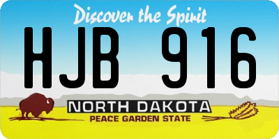 ND license plate HJB916